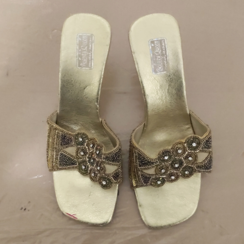 3/$25 - Gold Jeweled Heels